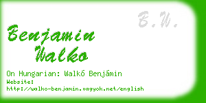 benjamin walko business card